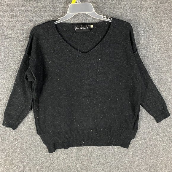 Jackeez & Nicolz Sweater Women's M/L Knit Black Pullover Adults Medium Large - Picture 1 of 7